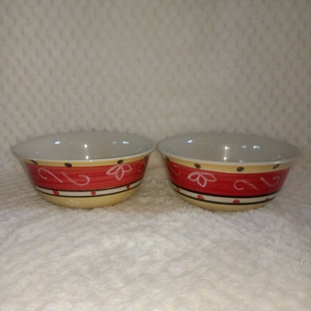 Set of 2 Tabletops Avenue soup dish Flora swirl